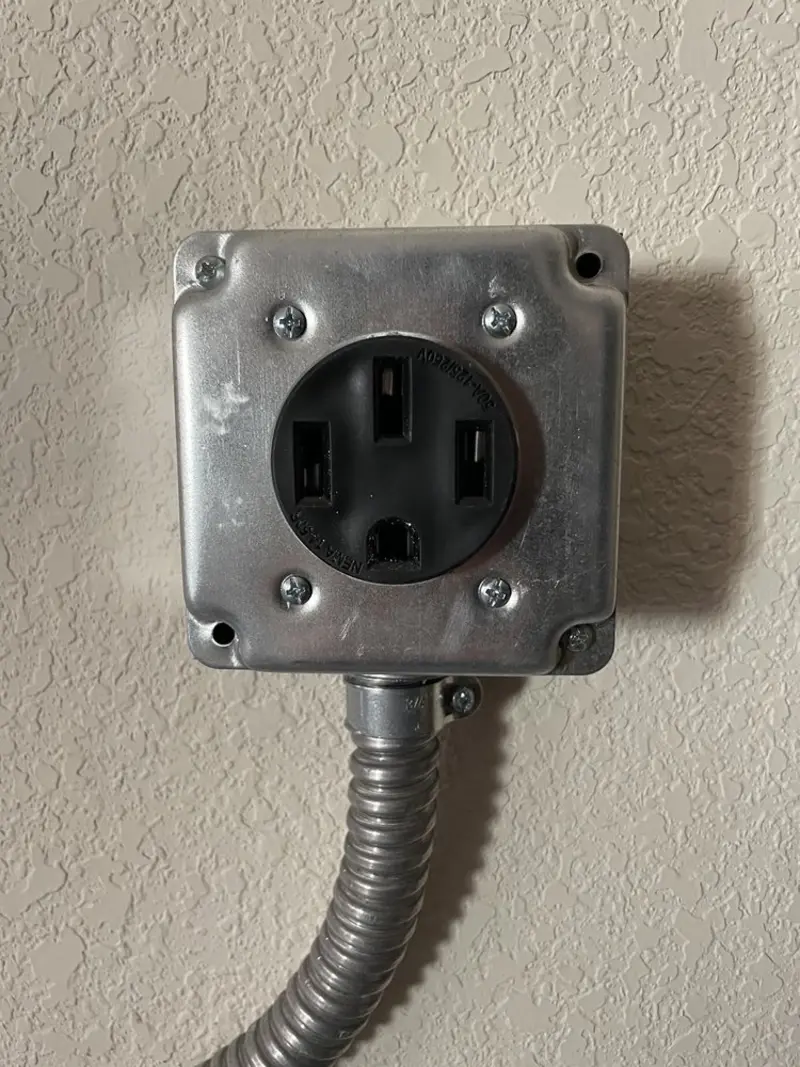 NEMA 14-50 outlet installed for Smart Home Electrical in Teague